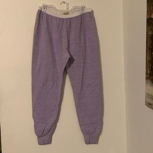 Women's L.L. Bean Purple Thermal Pants Cotton/wool Double Layer W Large